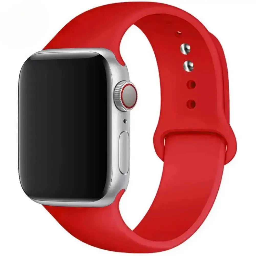 Trending Sports Silicone Watch Band, Soft Sweatproof Durable Replacement Strap Fully Compatible with All Apple Watch 38–49Mm, Vibrant Colorful Casual Sports Smartwatch Accessory for Workout Daily Commute Outdoor Styling (Watch Not Included, Band Only)